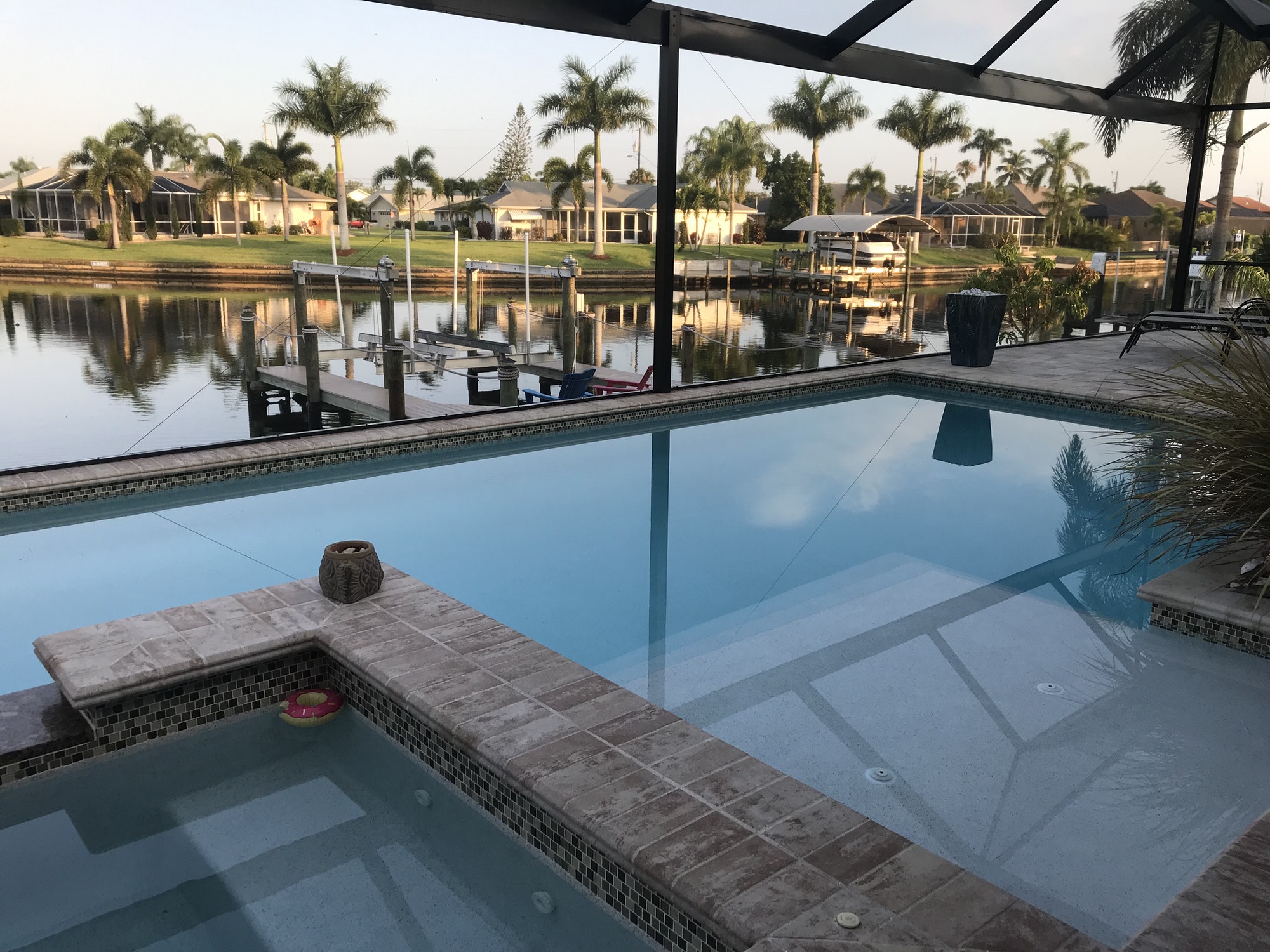 Poolside; backyard area of house in palm beach fl